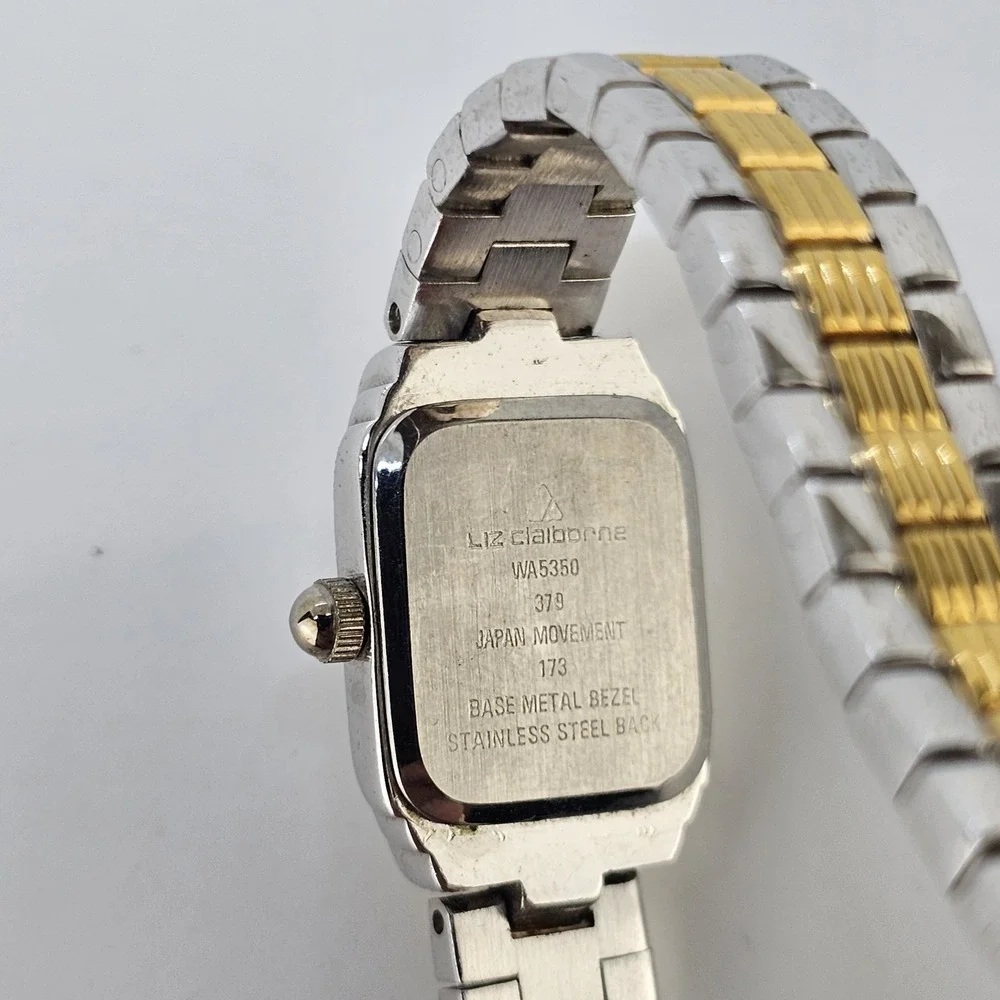 Liz Clairborne Women's Analog Watch 16MM Gray Dial Two Tone Bands 6